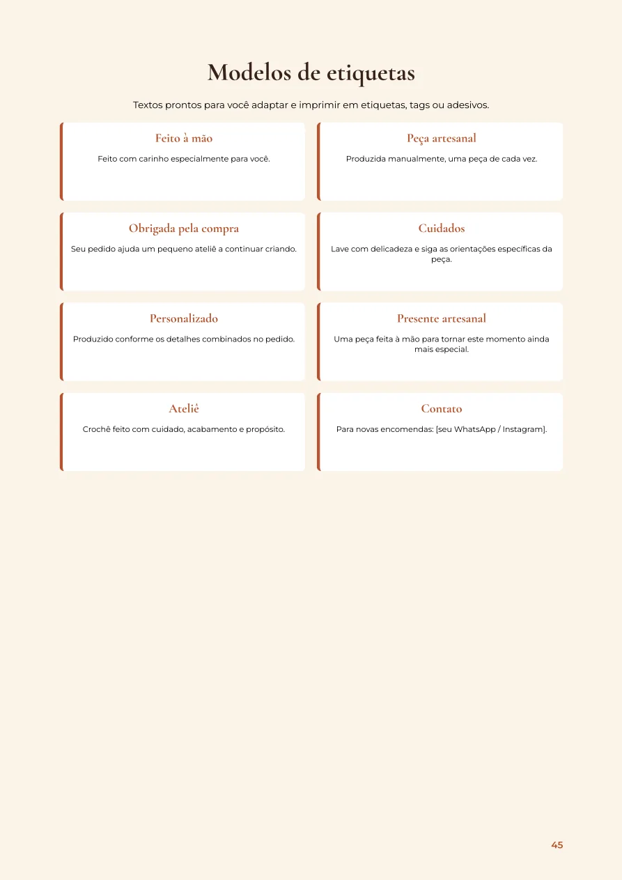 Modelos de etiquetas